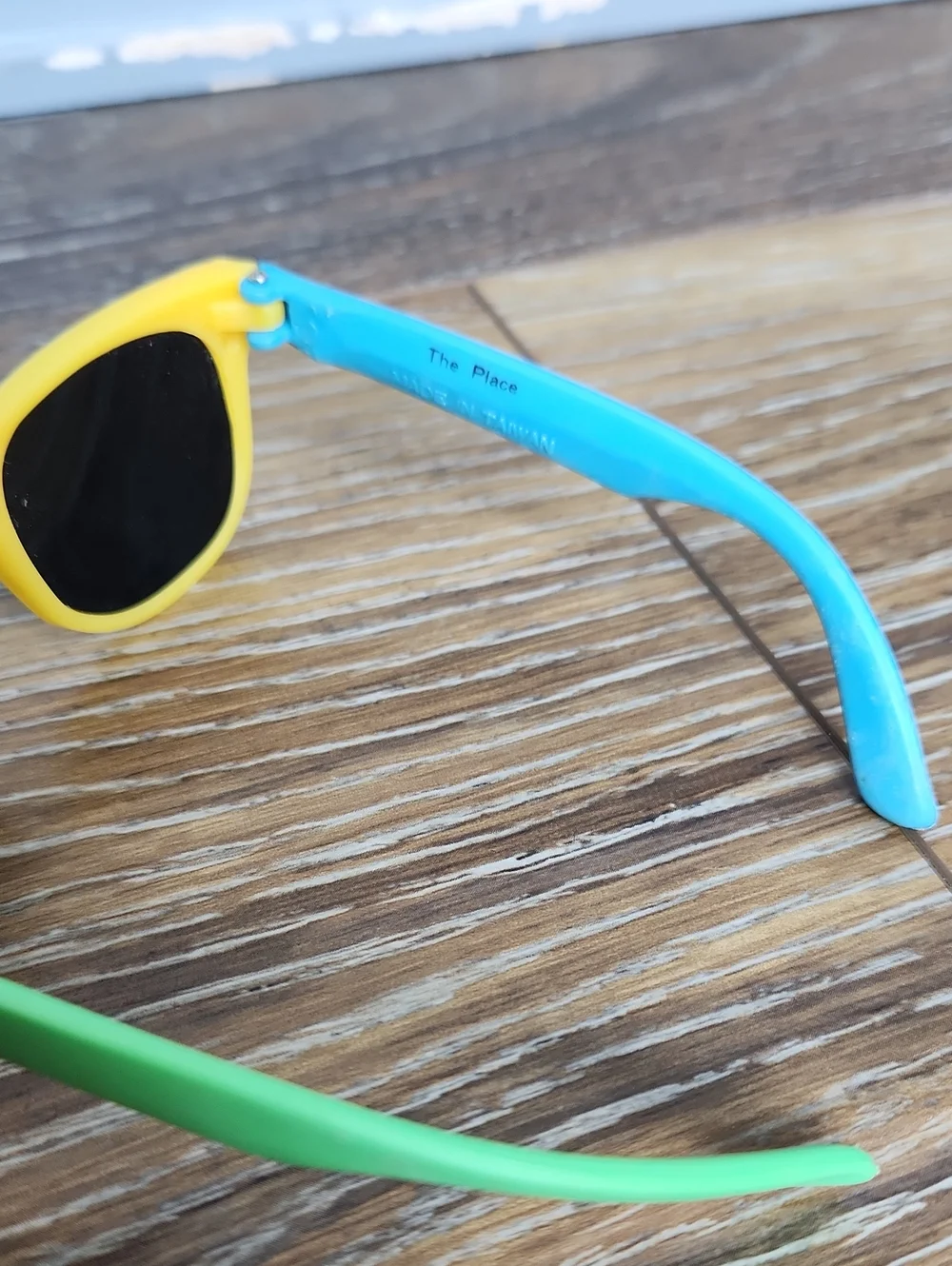 Vintage Kids Sunglasses Yellow Blue Green